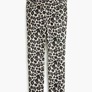 J. Crew Animal Print Trousers - Black and Tan